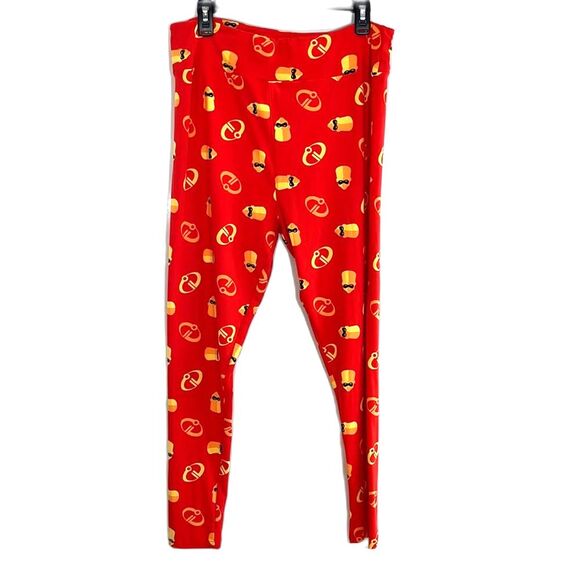 LuLaRoe Disney Incredibles Leggings Orange Size TC2 Fits 20-26 - Picture 1 of 8